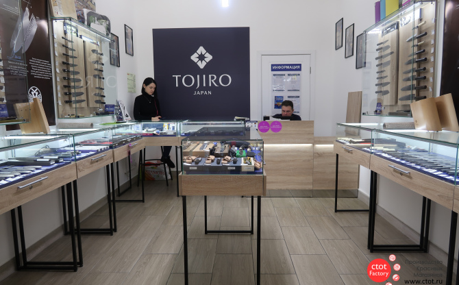 Торговое оборудование для магазина японских ножей “Tojiro” - Новый успешно реализованный проект фабрики Ctot Factory